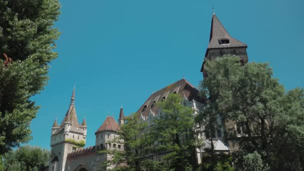Budapest Vajdahunyad Château Incliner Vers Bas Tir — Video