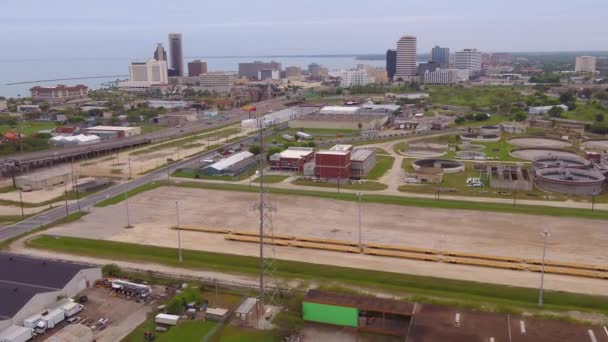 Droning Naar Stad Corpus Christi Texas — Stockvideo