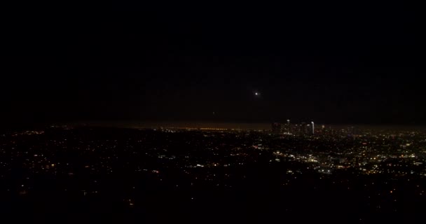 Los Angeles Nachts Californië Mooie Professionele Gestage Cameraopname Genomen Van — Stockvideo