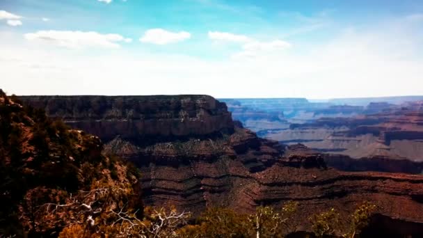 Panning Timelapse Travers Vaste Étendue Grand Canyon Rive Sud — Video