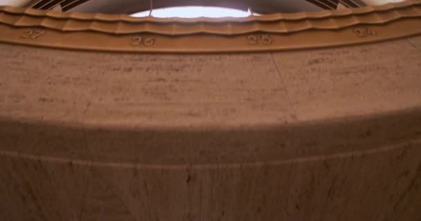 Foucault Sarkaçı Keck Vakfı Merkez Rotunda Griffith Gözlemevi Içi Mount — Stok video