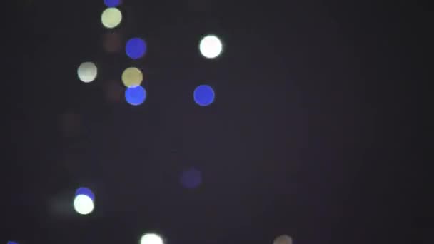 Frames Second Shot Fireworks Exploding Air Creating Colorful Bokeh Bubbles — Stock Video