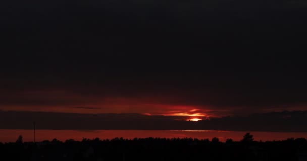 Piękny Żywy Letni Zachód Słońca Estonii — Wideo stockowe