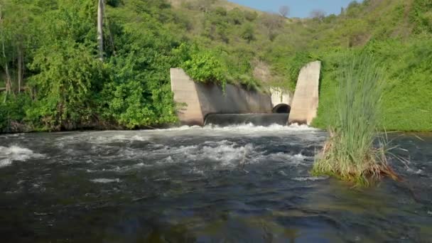 Angola Drone Beelden Quiminha Waterdam — Stockvideo