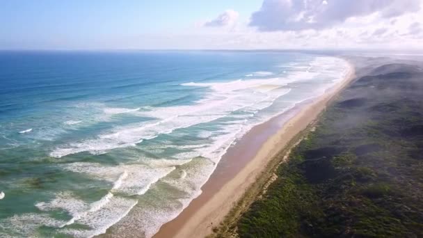 Vysoké Klesající Letecké Záběry Vln Pláže Venus Bay Victoria Austrálie — Stock video