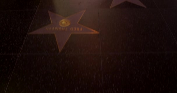 Cesta Slávy Noci Hollywood Boulevard Los Angeles Kalifornie Krásná Profesionální — Stock video