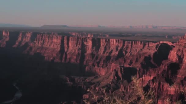 Grand Canyon Στο Ηλιοβασίλεμα Στην Αριζόνα Ηπα — Αρχείο Βίντεο