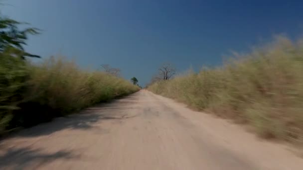 Estrada Para Quiminha Barragem Água Angola Drone Footage — Vídeo de Stock