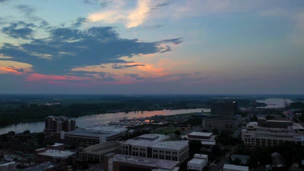 Wilmington Üzerinde Güzel Günbatımı — Stok video