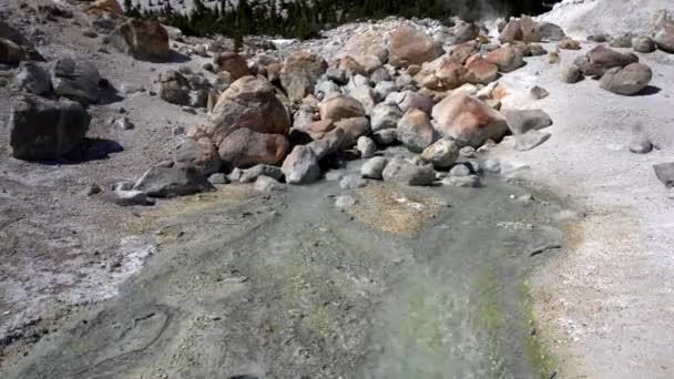 Videó Bumpass Pokol Lassen Vulkanikus Nemzeti Parkban Kalifornia 2019 Július — Stock videók