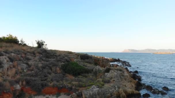 Drönarbilder Havet Kreta — Stockvideo