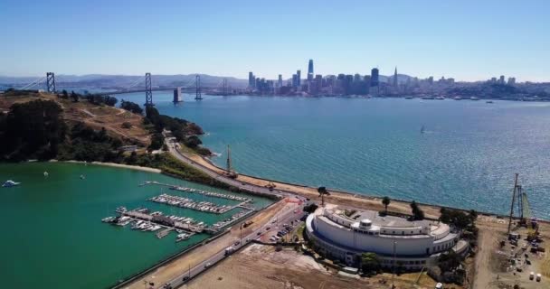 Ocean View San Francisco City Bay Bridge Treasure Island City — Stockvideo