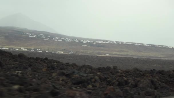 Krajobraz Wulkaniczny Wyspie Lanzarote — Wideo stockowe