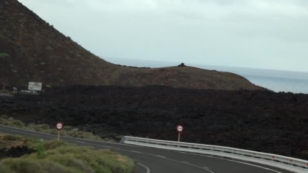 Droga Asfaltowa Wyspie Lanzarote — Wideo stockowe