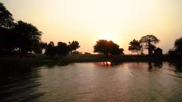 Αγκόλα Sunset Drone Πλάνα Mubanga — Αρχείο Βίντεο