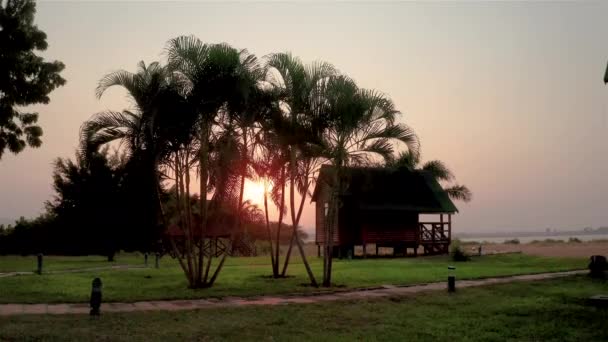 Angola Coucher Soleil Drone Séquences Mubanga — Video