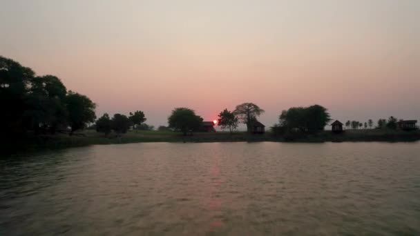 Αγκόλα Sunset Drone Πλάνα Mubanga — Αρχείο Βίντεο