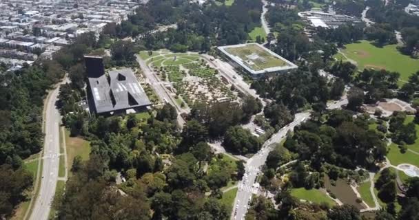 Young Museum California Academy Sciences Gold Gate Park Garden San — стокове відео