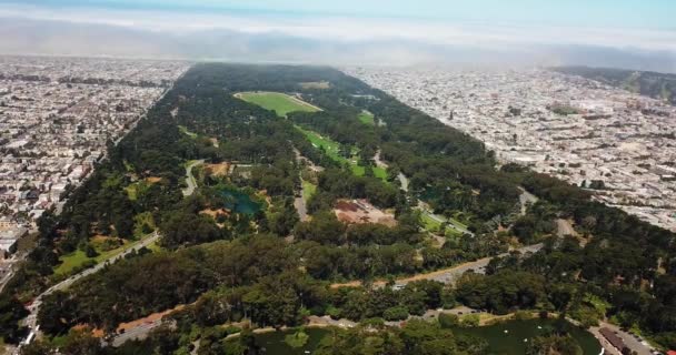 Flygfoto Över Golden Gate Park San Francisco — Stockvideo