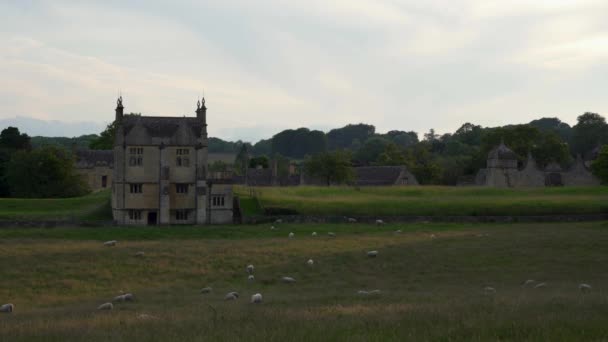 Noche Verano Perfecta Campiña Inglesa Pueblo Cotswolds Chipping Campden Con — Vídeo de stock