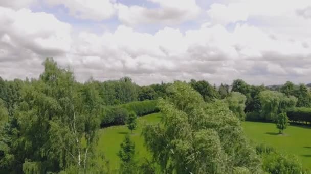 Strzał Powietrza Warmińsko Mazurski Zielony Park Sanktuarium Lipach Unosi Się — Wideo stockowe
