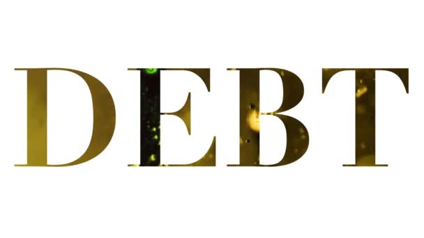 Testo Del Debito Con Inquietanti Bolle Inquietanti All Interno Delle — Video Stock
