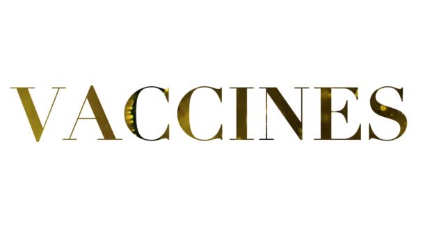 Vaccini Testo Con Raccapriccianti Bolle Nere All Interno Delle Lettere — Video Stock