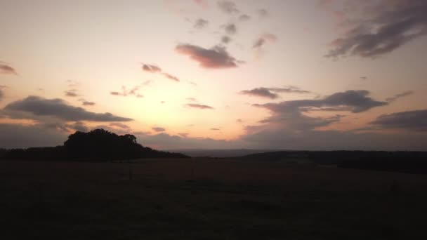 Движение Облаков Закате Сельской Местности Йоркшира — стоковое видео