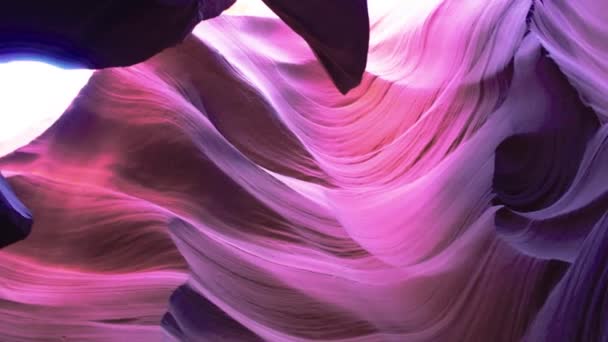 Περπατώντας Μέσα Από Σελίδα Antelope Canyon Στην Αριζόνα — Αρχείο Βίντεο