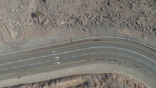Drone Acercar Disparo Camino Desierto — Vídeos de Stock