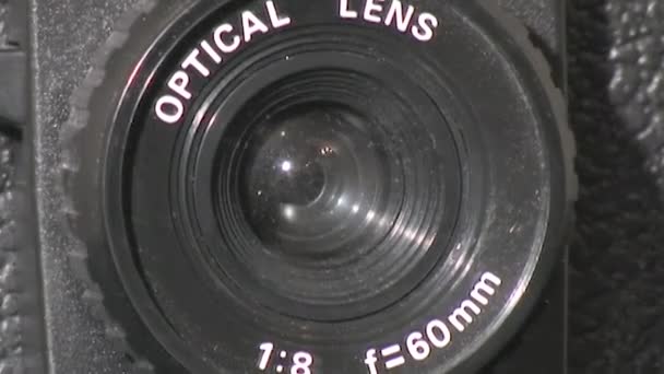 Vintage Film Camera Close Holga — Stockvideo