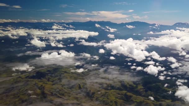 Panoramic View Finisterre Mountain Range Papua New Guinea Aerial — Stock Video