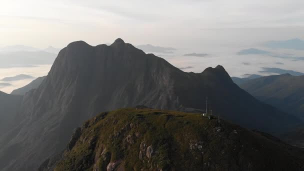 Maiores Montanhas Tropicais Floresta Tropical Brasileira Pico Caratuva Pico Paran — Vídeo de Stock