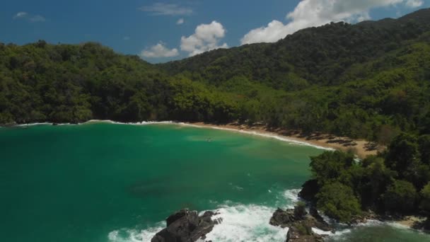 Linia Brzegowa Niesamowitej Plaży Wyspie Tobago — Wideo stockowe