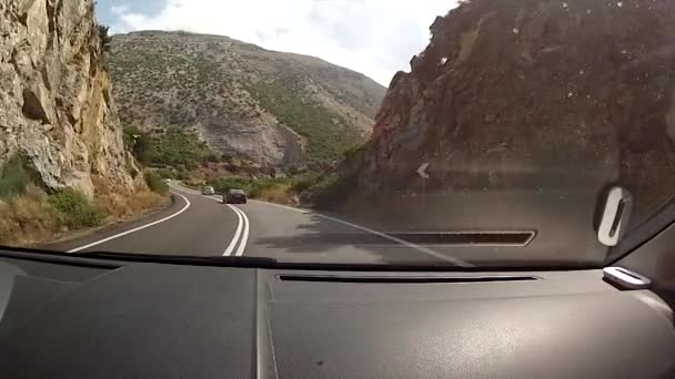 Dirigir Autobahn Grécia Entre Ioannina Patra Dia Verão — Vídeo de Stock