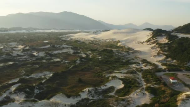 Brazylijskie Wydmy Praia Joaquina Miasto Florianopolis Santa Catarina Brazylia — Wideo stockowe