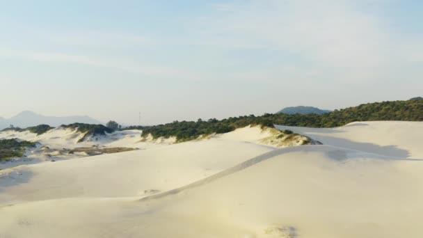 Sanddyner Och Lagoa Conceicao Sjö Vid Praia Joaquina Florianopolis Stad — Stockvideo