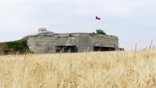 Old Jaros Bunker Ww2 Darkovicky Silesia Czech Republic Open Air — Stock Video