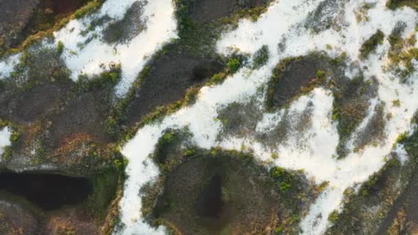 Blick Von Oben Auf Die Sanddünen Lagunen Von Praia Joaquina — Stockvideo