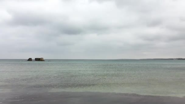 San Cataldo Praia Areia Perto Lecce Itália Com Efeito Panning — Vídeo de Stock