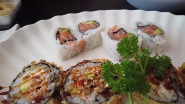 Picante California Maki Pan — Vídeos de Stock