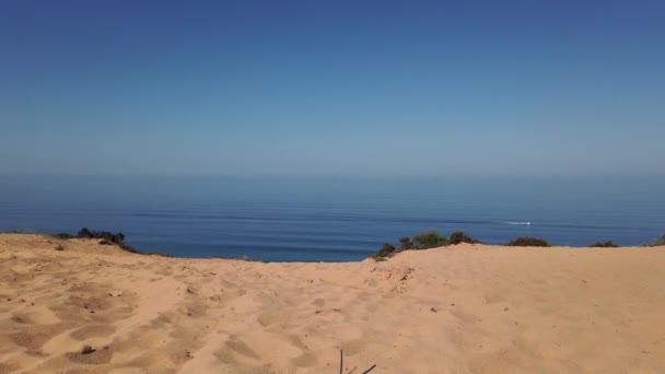 Gleitschirmspringen Einem Schönen Sonnigen Sommertag Der Strandklippe Portugal Gedreht — Stockvideo