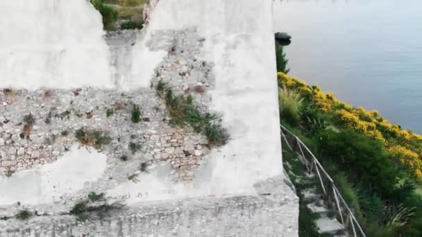 Стародавня Римська Оглядова Вежа Aereal Zoom Out — стокове відео