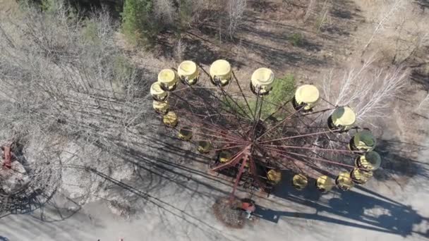 Tjernobyl Skott Från Marken Och Uppåt Star Wormwood Kopachi Byn — Stockvideo