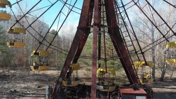 Tjernobyl Skott Från Marken Och Uppåt Star Wormwood Kopachi Byn — Stockvideo