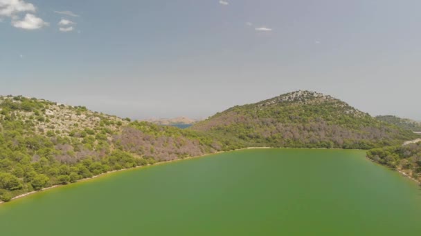 Güney Hırvatistan Daki Adriyatik Denizi Nde Kornat Adasında Yeşil Tuzlu — Stok video