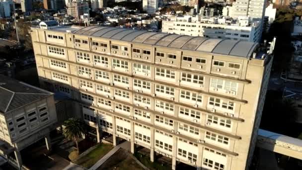 Widok Lotu Ptaka Wydział Inżynierii Stary Budynek Położony Montevideo Uruguay — Wideo stockowe