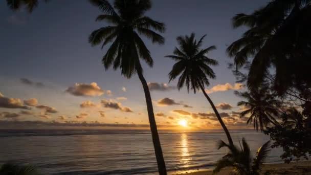 Хронология Красивого Заката Острова Кука — стоковое видео