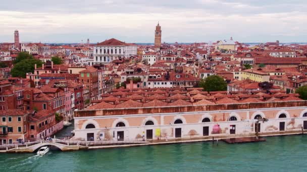 Vue Aérienne Dorsoduro Venise Italie Avec Canottieri Bucintoro — Video