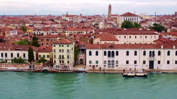Αεροφωτογραφία Του Dorsoduro Βενετία Ιταλία Ακτογραμμή Accademia Belle Arti Venezia — Αρχείο Βίντεο